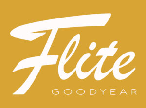 my flight logo gold white