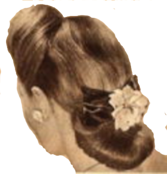 hair back with flower