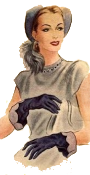 lady with gloves